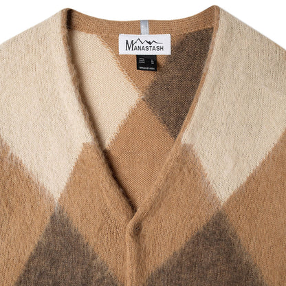 Aberdeen Kurtigan Argyle Cardigan 'Beige'