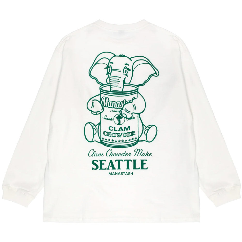 Citee Elephant Long Sleeve Tee 'White'